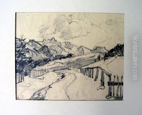 Alpenlandschaft Oil Painting by Robert Franz Curry