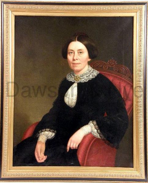 An Elegantly-dressed Woman Oil Painting by Calvin Curtis