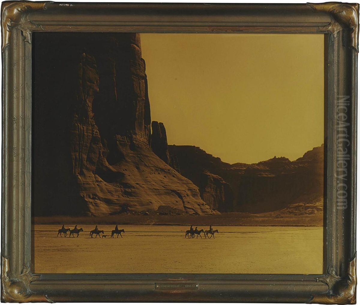 Canon De Chelley Oil Painting by Edward Sherrif Curtis