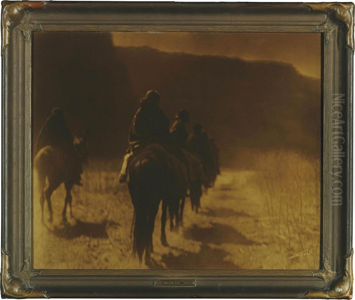 The Vanishing Race Oil Painting by Edward Sherrif Curtis