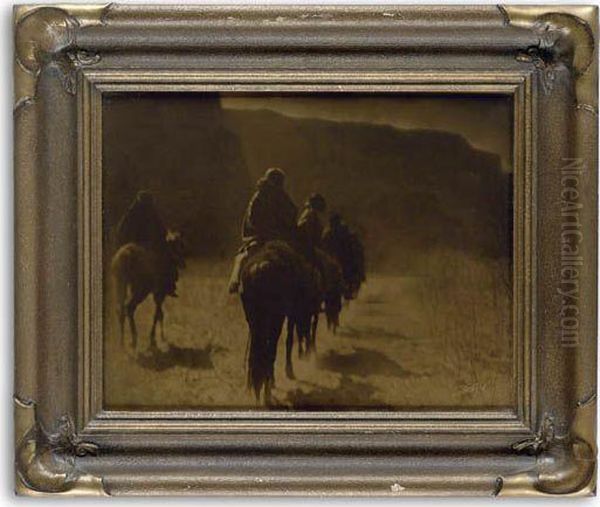 The Vanishing Race Oil Painting by Edward Sherrif Curtis