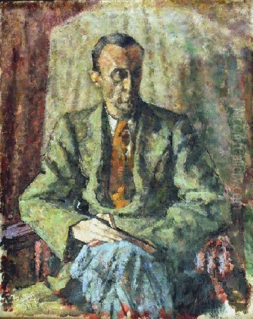 Portret Meski - P. S. P. Oil Painting by Tadeusz Cybulski