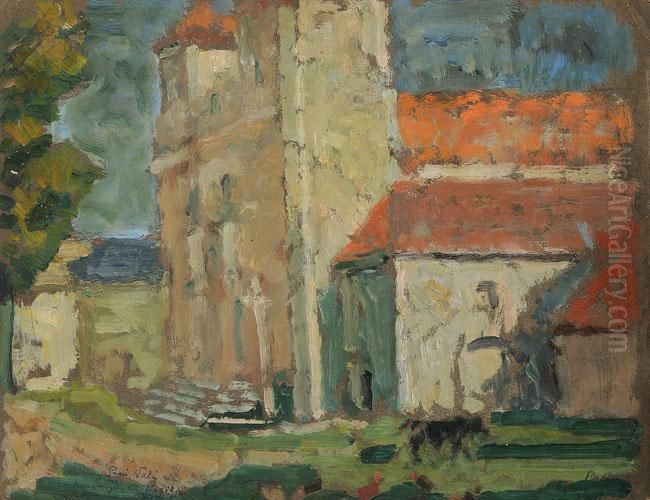 Tyniec Oil Painting by Tadeusz Cybulski