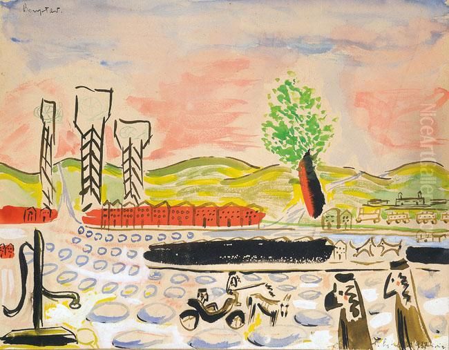 Boryslaw Oil Painting by Tadeusz Cybulski