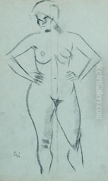 Akt Oil Painting by Tadeusz Cybulski