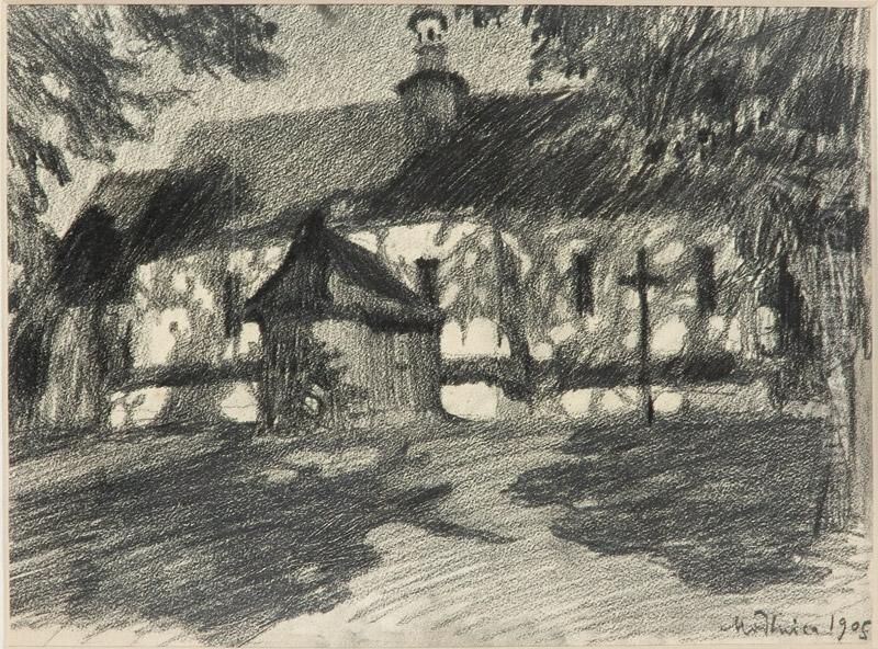 Modlnica Oil Painting by Stanislaw Czajkowski