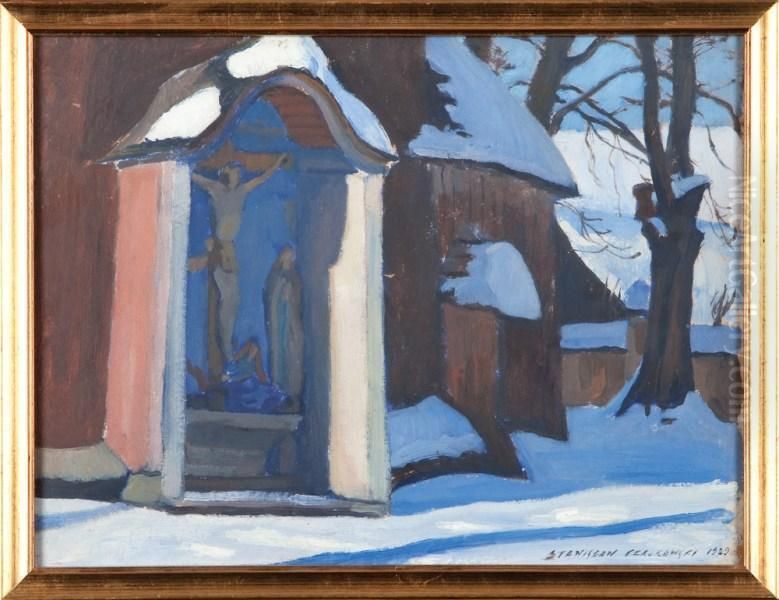 Widok Kosciola Oil Painting by Stanislaw Czajkowski