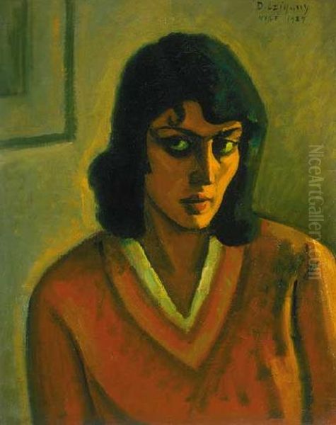 Noi Portre Oil Painting by Dezso Czigany