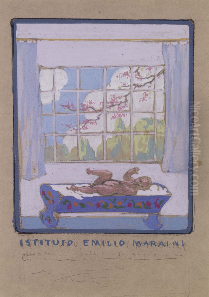 Istituto Emilio Maraini Oil Painting by Pietro D' Achiardi