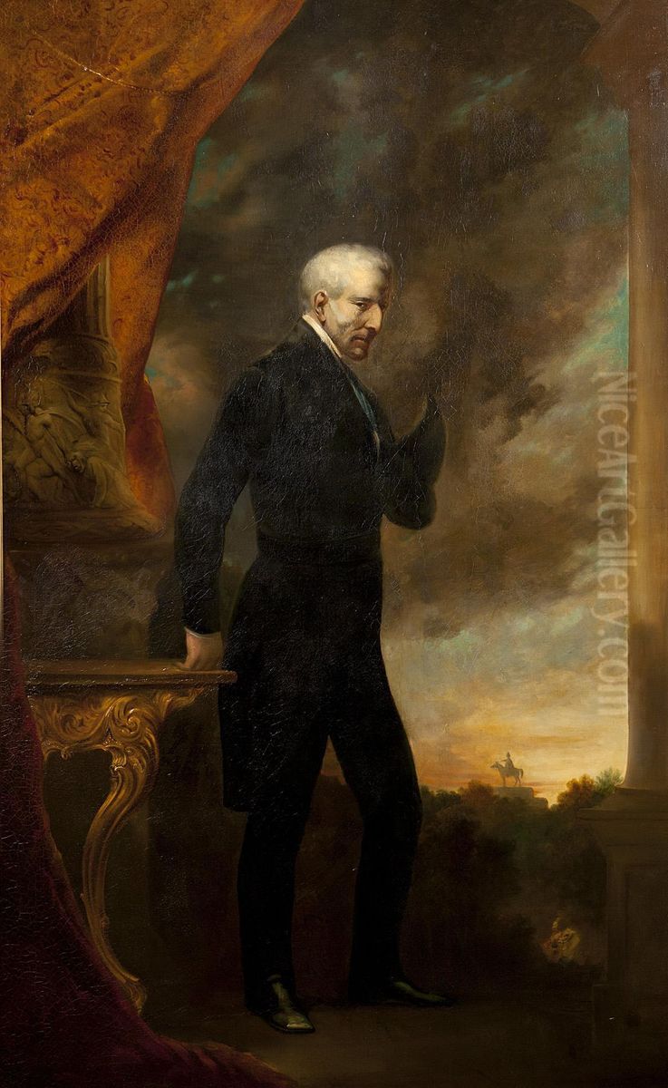 Full Length Portrait Of Arthur Wellesley Oil Painting by Alfred d' Orsay