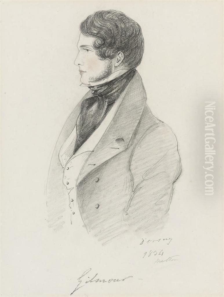 Portrait Of Gilmour Oil Painting by Alfred d' Orsay