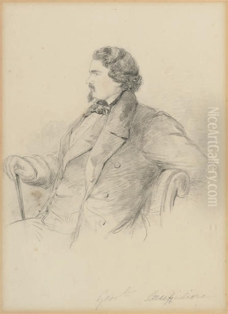 Portrait Of A Gentleman Oil Painting by Alfred d' Orsay