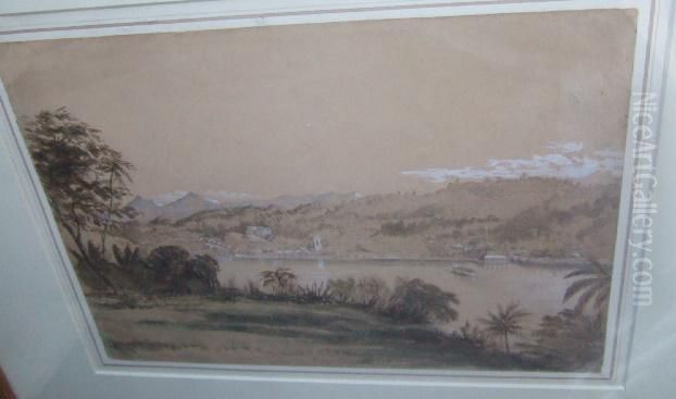 View Of The Government House, 
Kandy Oil Painting by Charles D'Oyly