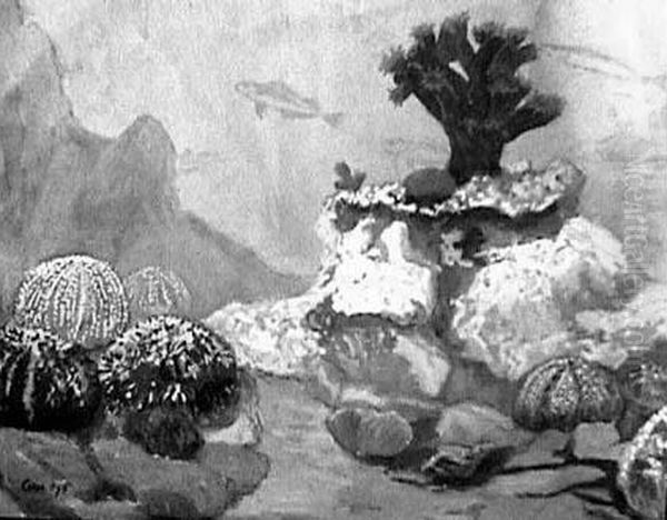 Fonds Sousmarins Oil Painting by Coran D'Ys