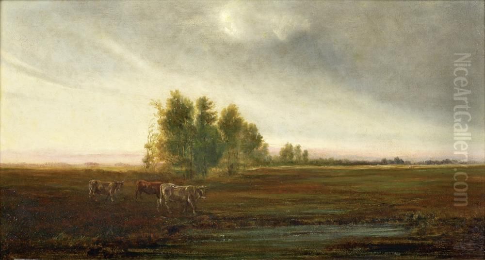 Paisagem Do Ribatejo Oil Painting by Tomas Jose Da Anunciacao