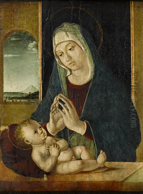 The Madonna And Child Oil Painting by Antonello Da Saliba