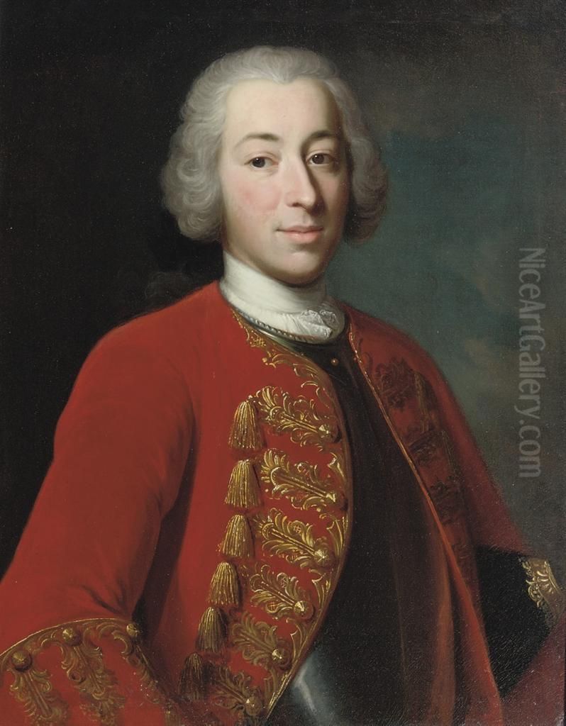 Portrait Of Johannes Berseth Oil Painting by Johann Rudolf Daelliker