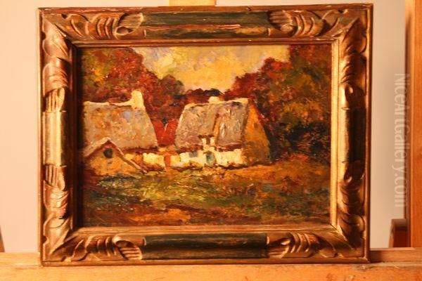 Rendez-vous De Peche A Moret Sur Loing Oil Painting by Charles Henri Gaston Dagnac-Riviere