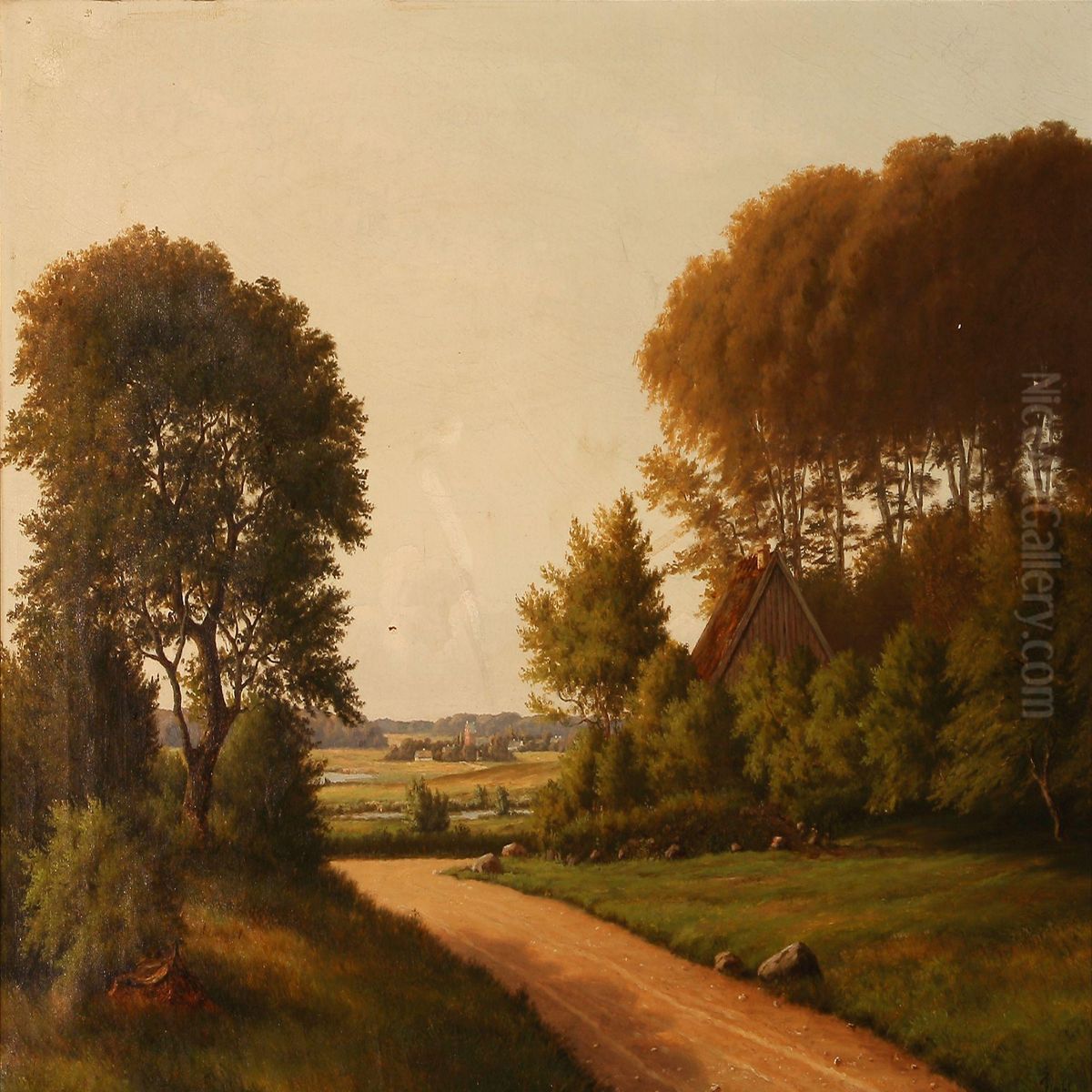 Summer Day On The Contry Oil Painting by Johan Wilhelm Ludwig Dahl