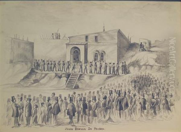 John Brown In Prison Oil Painting by David Dalhoff Neal