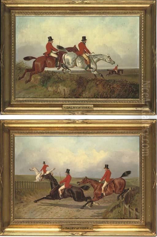 Clearing The Bank; And Crossing The Road Oil Painting by John Dalby