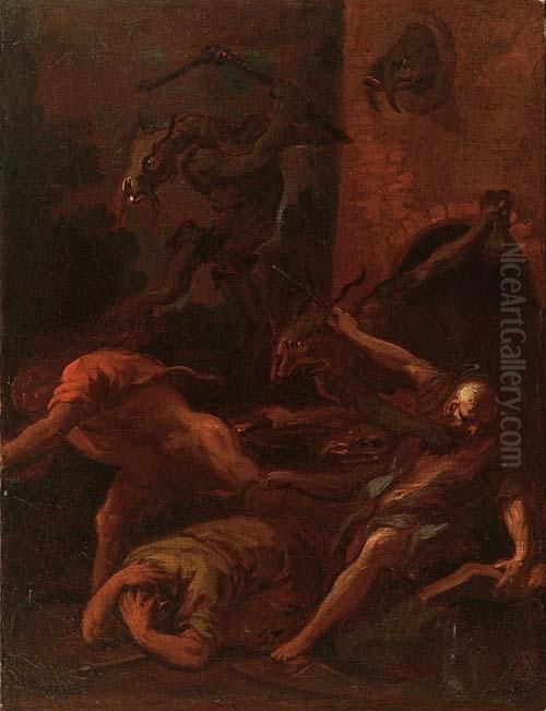 Scena Demoniaca Oil Painting by Ottaviano Dandini