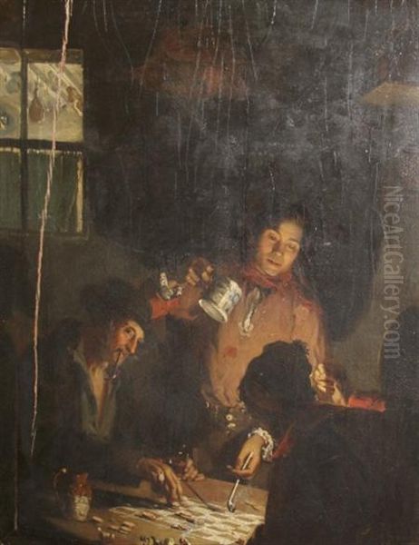 The Draftplayers Oil Painting by William Daniels