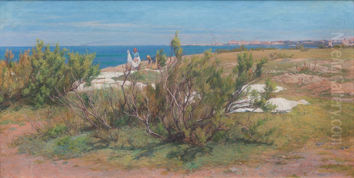 From The Coast Of Livorno Oil Painting by Elin Danielson-Gambogi