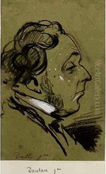 Dantan Jeune De Profil Oil Painting by Jean-Pierre Dantan