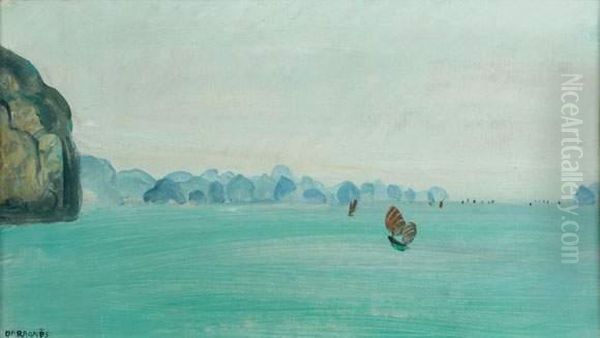 La Baie D'halong Oil Painting by Jean-Gabriel Daragnes