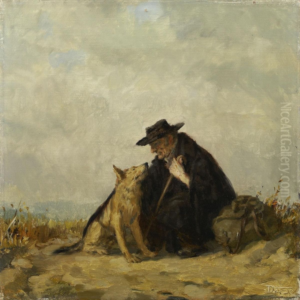 Hirte Mit Seinem Hund Oil Painting by Maximilian Dasio