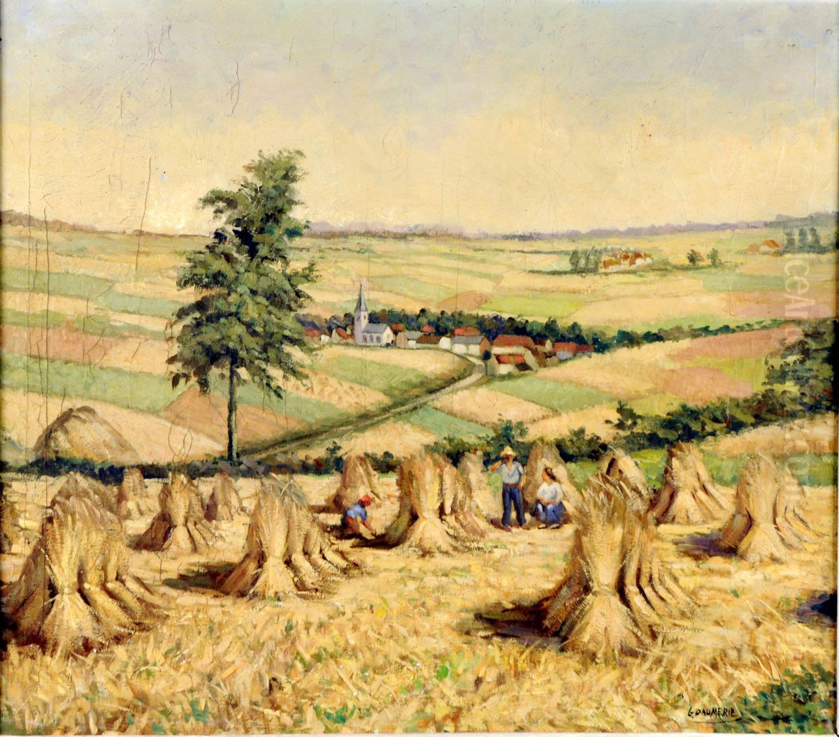 Les Dizeaux Oil Painting by Georges Daumerie