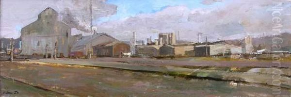 La Gare Du Trevon Oil Painting by Raoul David