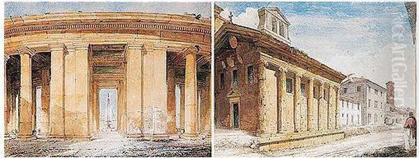 A Group Of Views Of Rome Oil Painting by John Davies