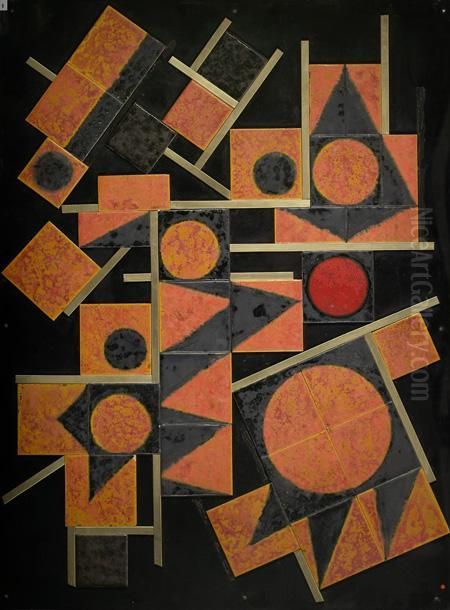 Azulejos,acrilico E Metal, Assinado No Verso. Faltas Oil Painting by Jose de Alcibar