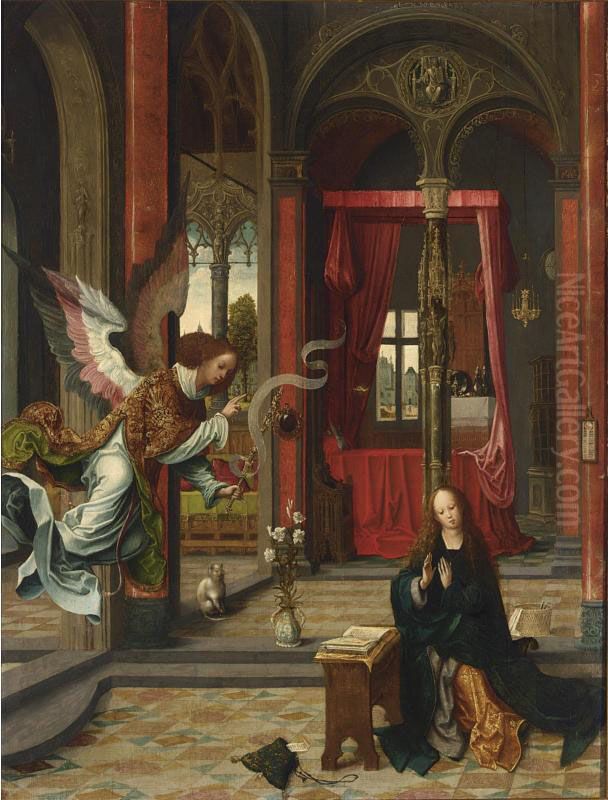The Annunciation Oil Painting by Jan de Beer