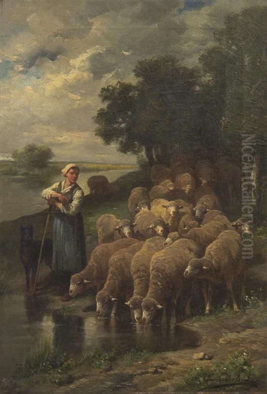 The Shepherdess Oil Painting by Franz De Beul