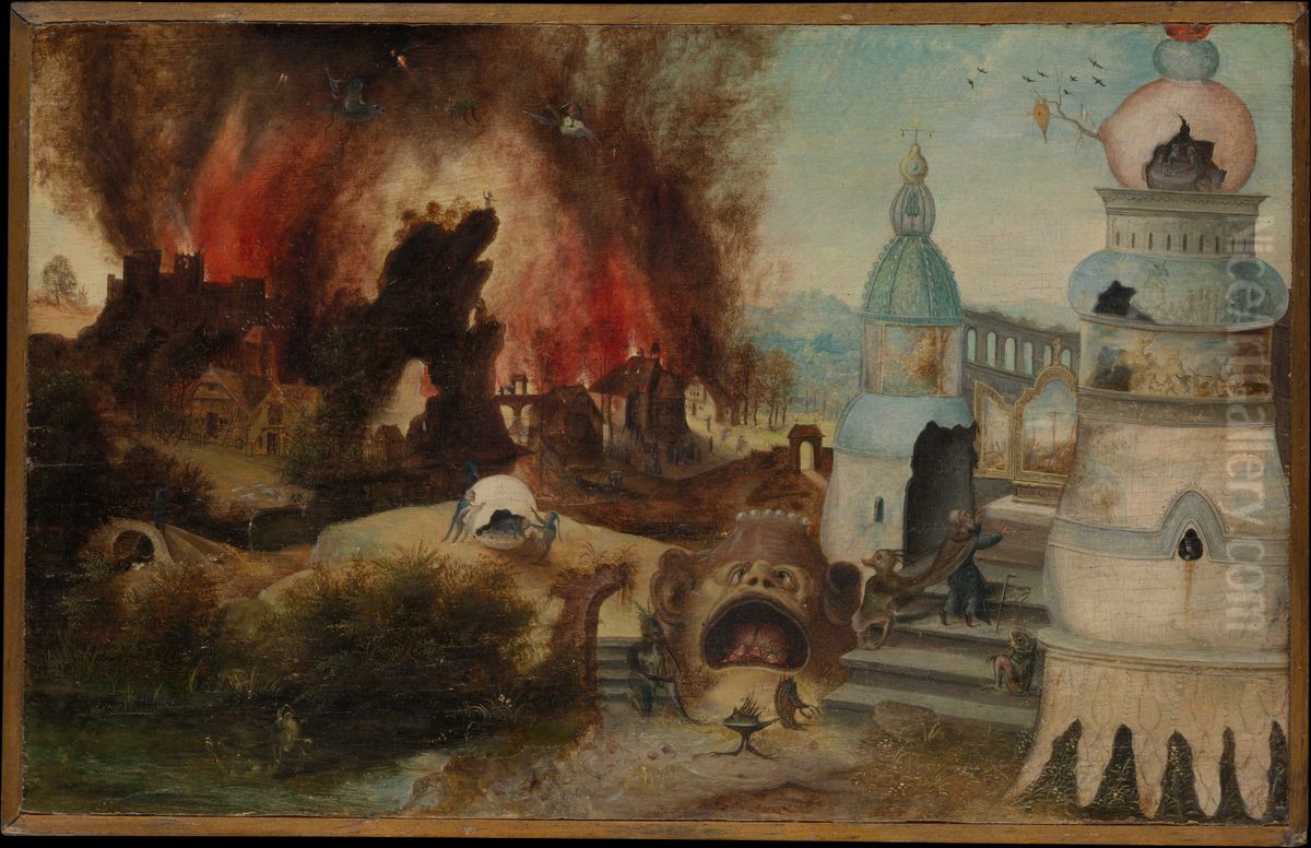 The Temptation Of Saint Anthony Oil Painting by Herri met de Bles