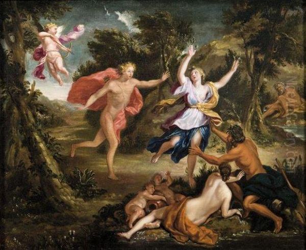 Apollon Et Daphne Oil Painting by Bon De Boulogne