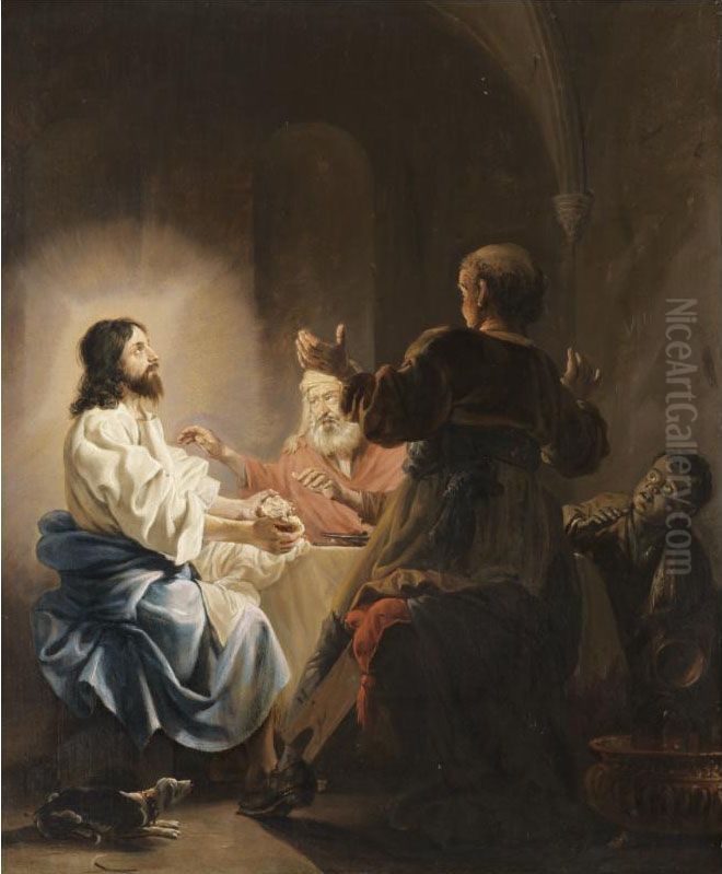 The Supper At Emmaus Oil Painting by Salomon de Bray