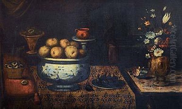 Bodegon Oil Painting by Pedro de Camprobin