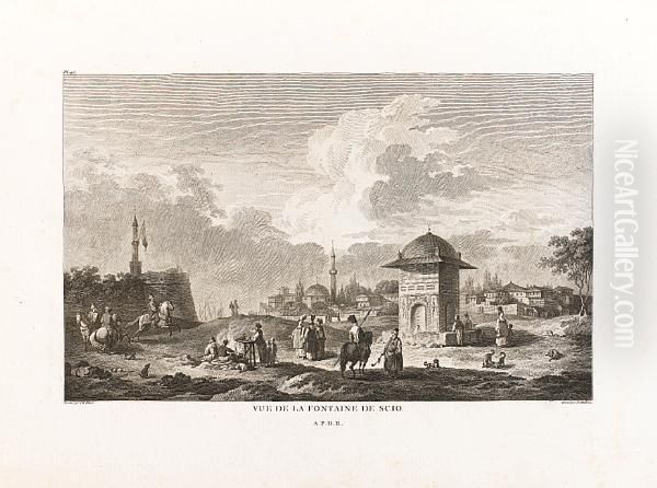 Voyage Pittoresque De La Grece Oil Painting by Marie Gabriel, Comte De Choiseul-Gouffier