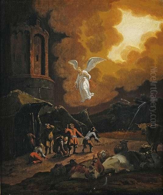 The Annunciationto The Shepherds. Oil Painting by Adam Colonia