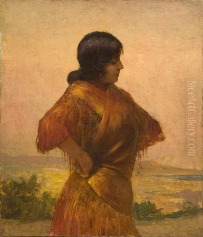 Gitana Oil Painting by Juan de Echevarria y Zuricaldav