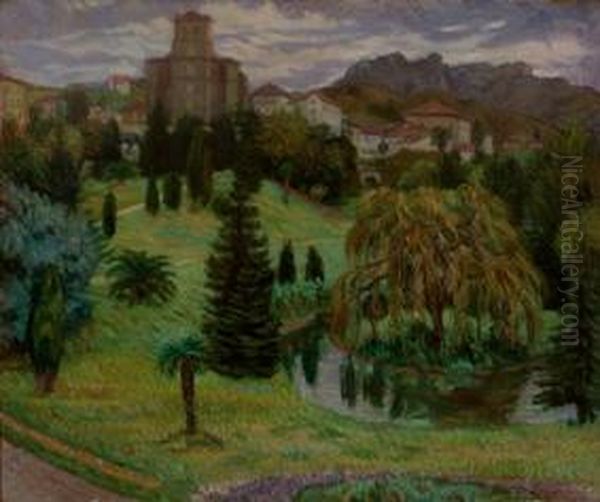 Vista De Oyarzun Oil Painting by Juan de Echevarria y Zuricaldav