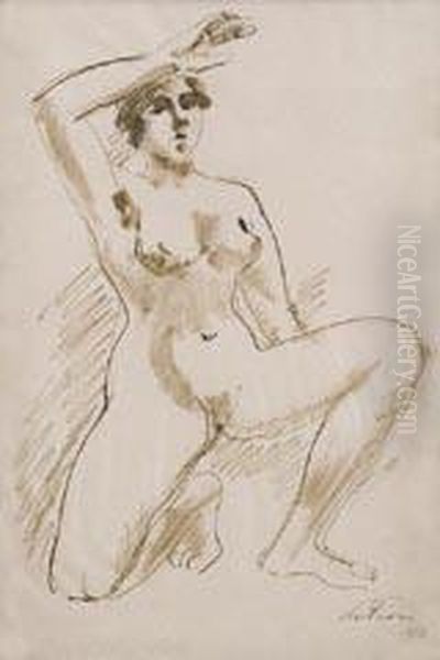 Nu Oil Painting by Ernesto De Fiori