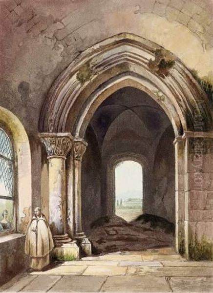 Moine Pres D'une Fenetre Oil Painting by Auguste Forbin