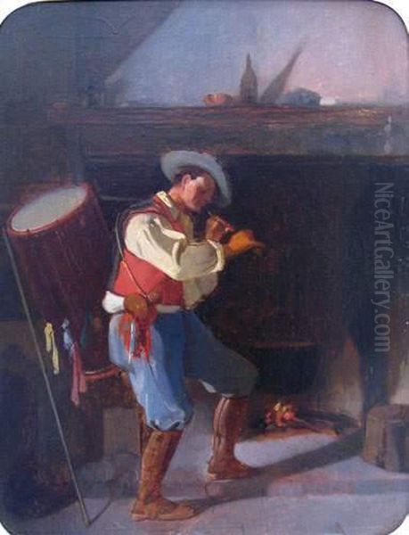 Le Joueur De Galoubet Oil Painting by Auguste Forbin
