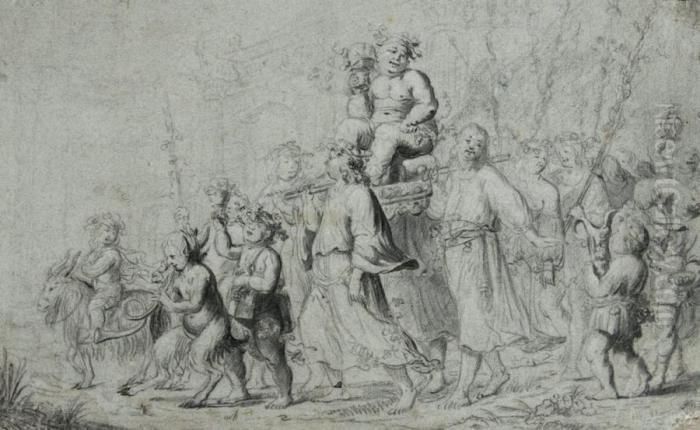 Le Cortege De Bacchus Oil Painting by Pieter de Grebber