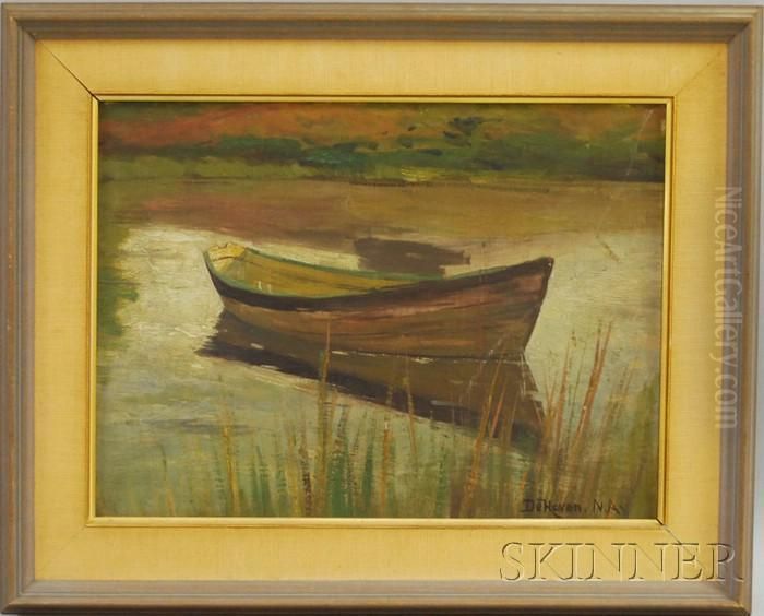 Dory Oil Painting by Franklin De Haven